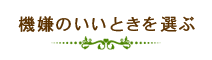 機嫌のいいときを選ぶ