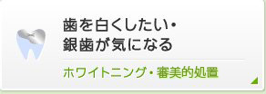 歯を白くしたい・銀歯が気になるホワイトニング・審美的処置