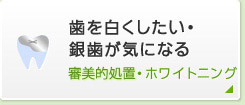 歯を白くしたい・銀歯が気になる審美的処置・ホワイトニング